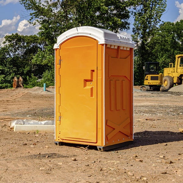 how often are the portable toilets cleaned and serviced during a rental period in Kinta OK